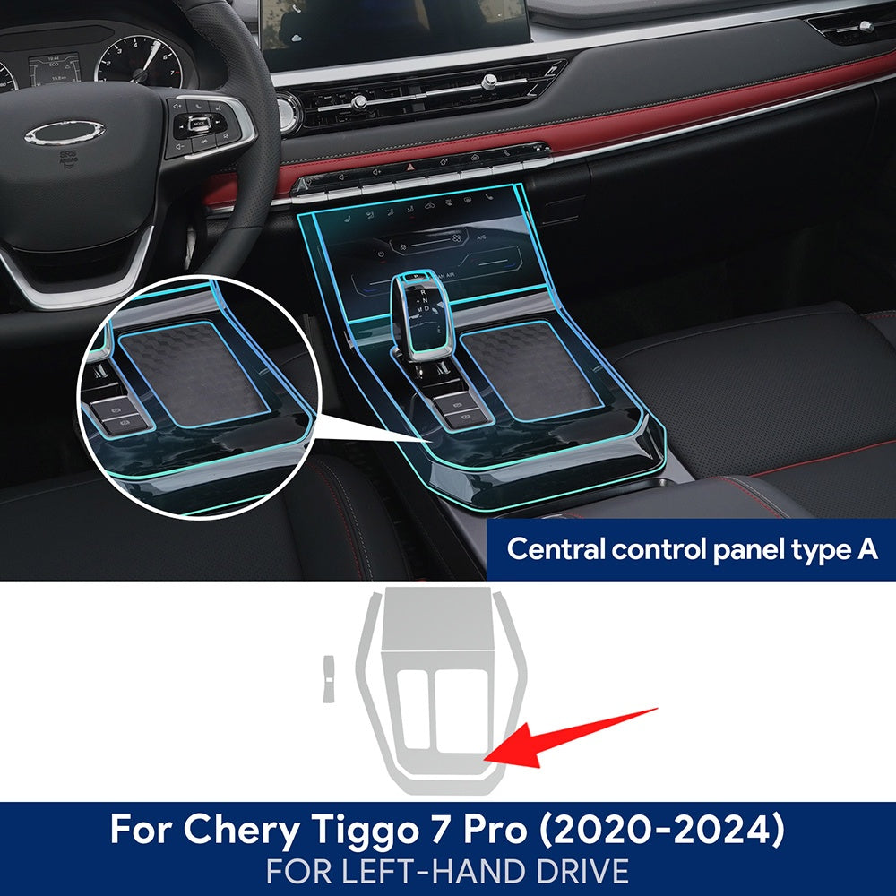 For Men TPU Interior Film for Chery Tiggo 7 Pro Center Console Rear Screen Scratch-Resistant Waterproof