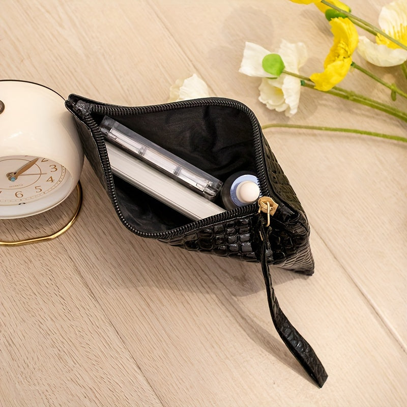 Red Minimalist Ladies' Handbag with Zipper Closure, Polyester Lining, Shoulder Strap