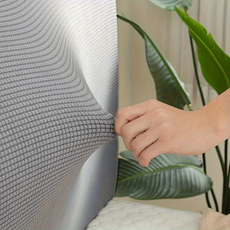 Machine Washable Polyester Fiber Fill Headboard Cover with Macaron-Inspired Corn Texture