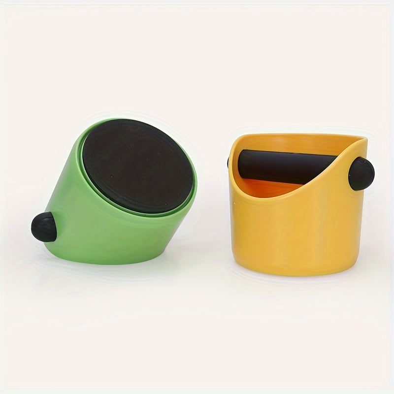 Vibrant Espresso Knock Box with Non-Slip Base and Silicone Knocking Rod
