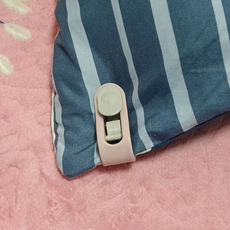 Pink Bed Sheet Clips 9 Pieces, No Needle Fasteners for Quilts and Curtains