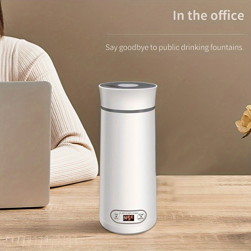 Portable 304 Stainless Steel Electric Kettle with LED Display and 350ml Capacity