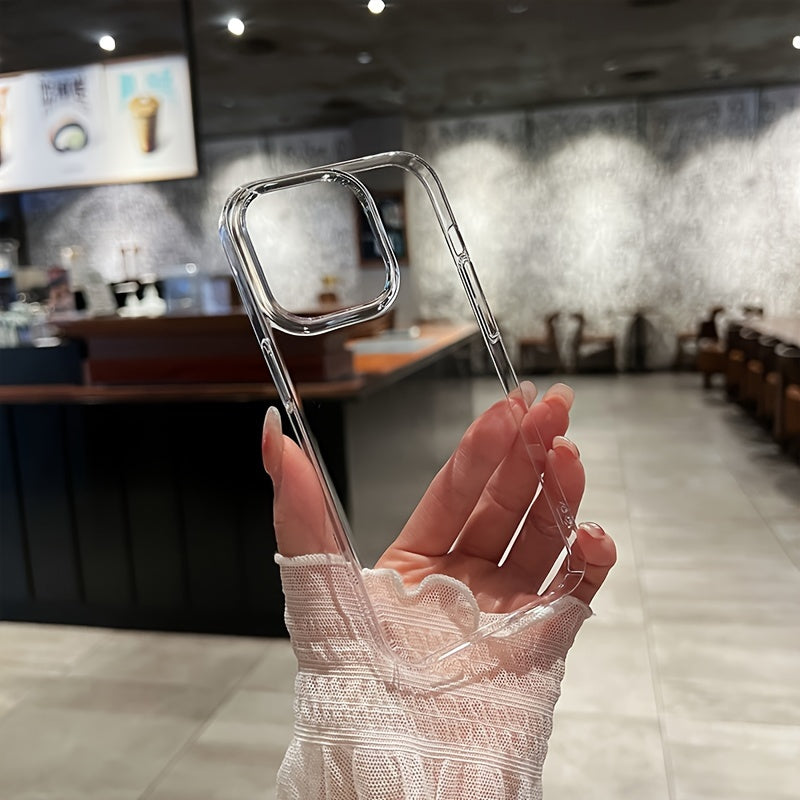 Transparent TPU Phone Case for iPhone 15 14 13 12 11 Shockproof Soft Cover for Pro Max