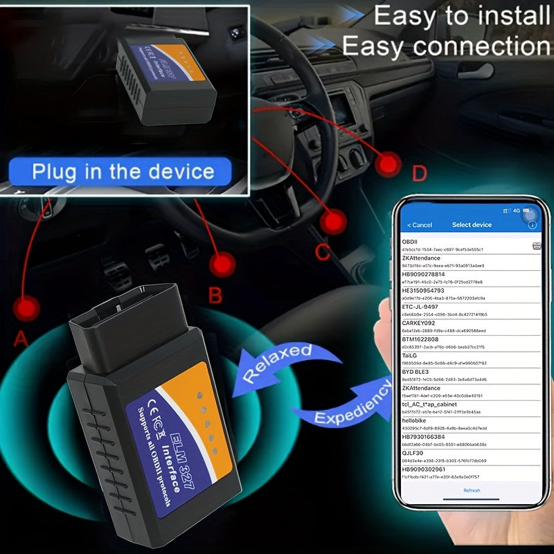 беспроводной сканер диагностики автомобиля OBD2 для Android и iOS, считыватель кодов