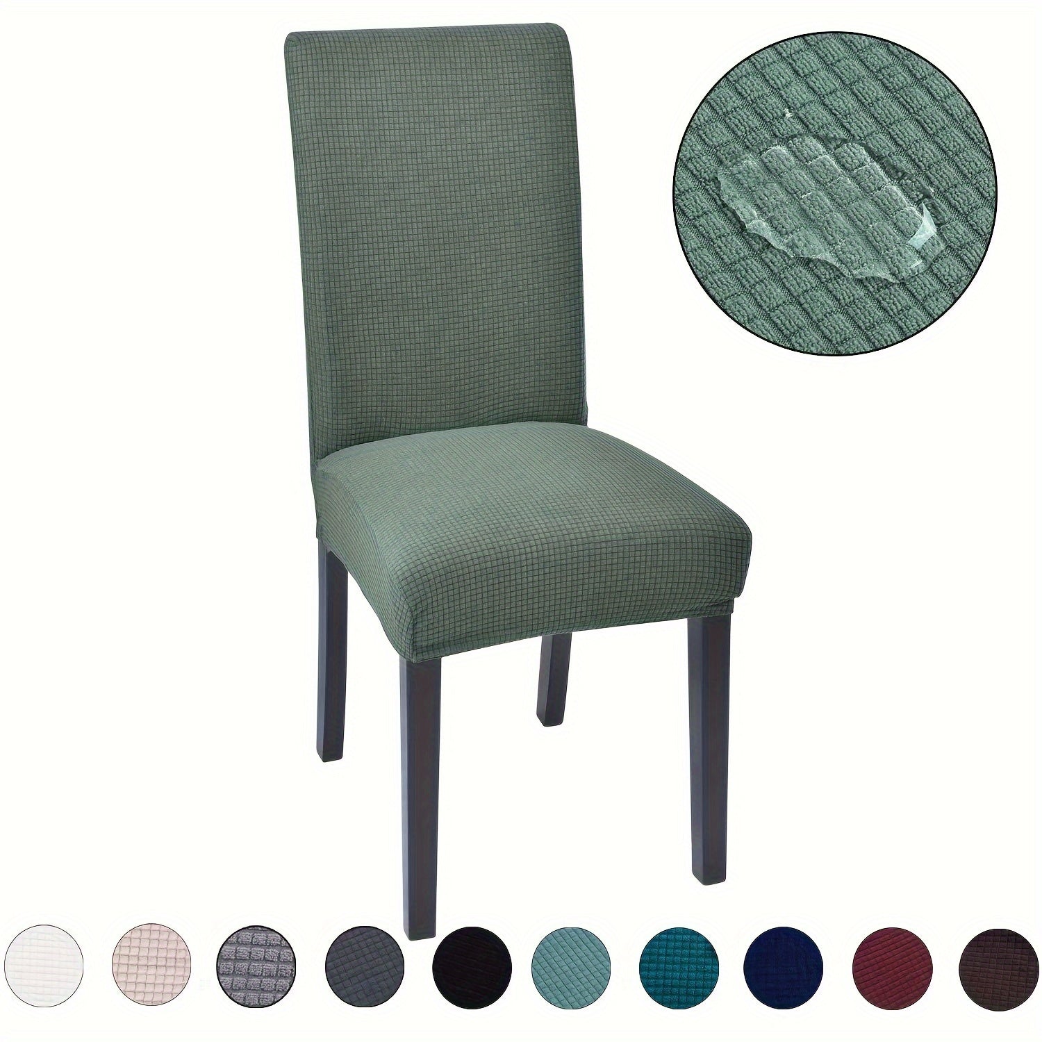 Waterproof Corn Grain Jacquard Chair Cover for Home and Restaurant Use