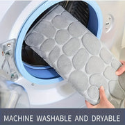 Alfombra de baño curva Pebble antideslizante, absorbente y de secado rápido