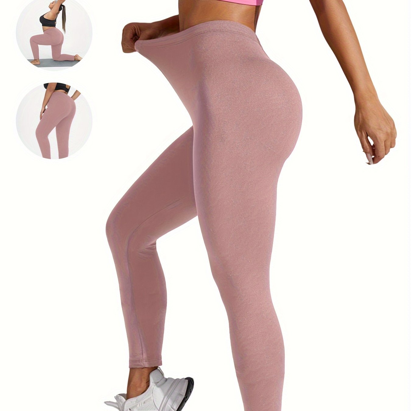 Leggings deportivos de talle alto para tallas grandes, suaves y opacos, ideales para yoga y running