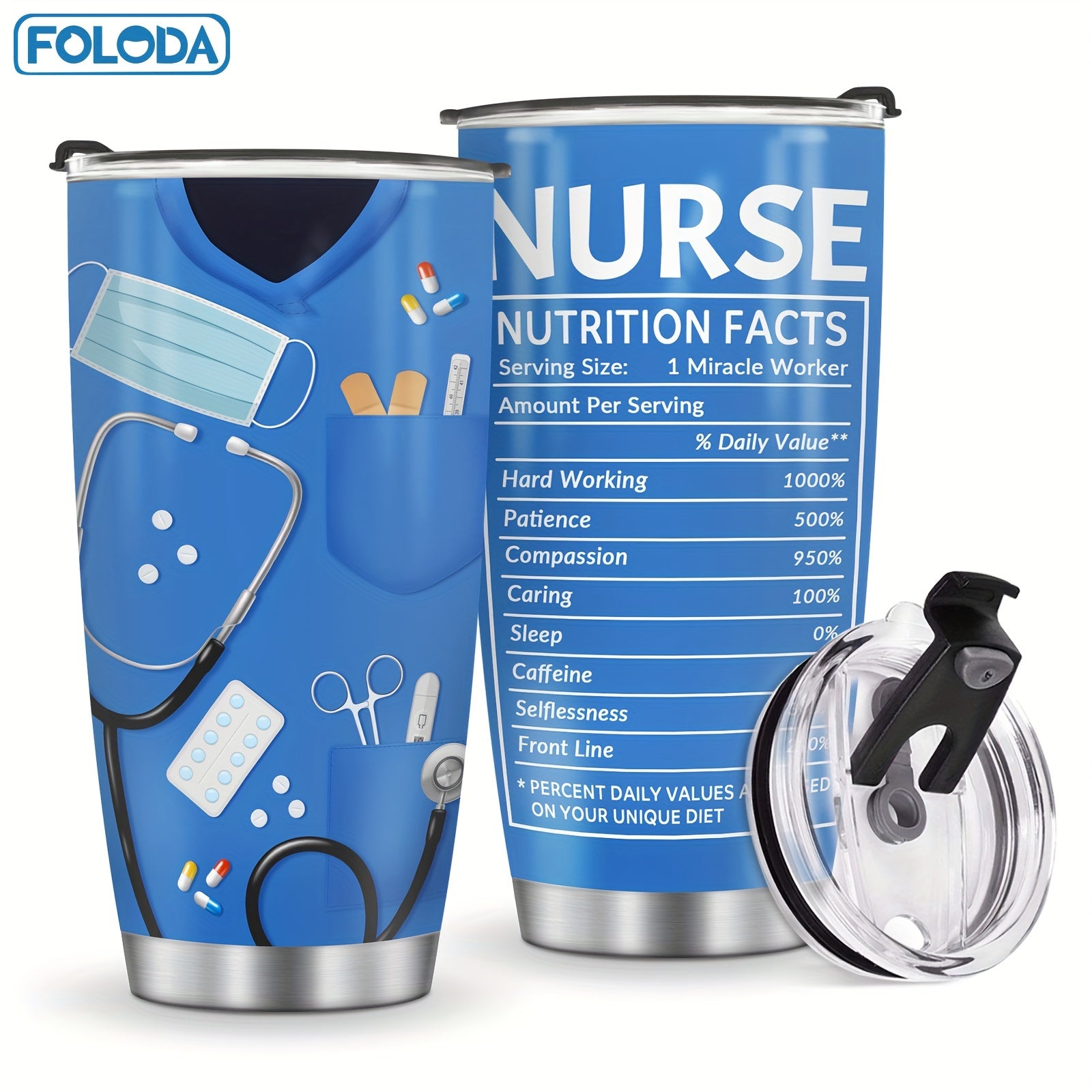 20oz Insulated Stainless Steel Tumbler with Lid for Hot Cold Drinks Travel Outdoor