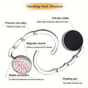 Складной розовый металлический крючок для сумки для путешествий и подарков