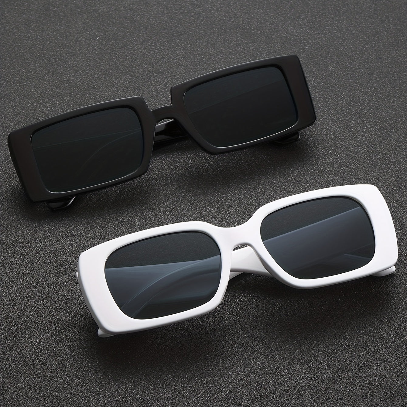 Men's Square Glasses with PC Frame and Clear Lenses for Casual and Travel Use