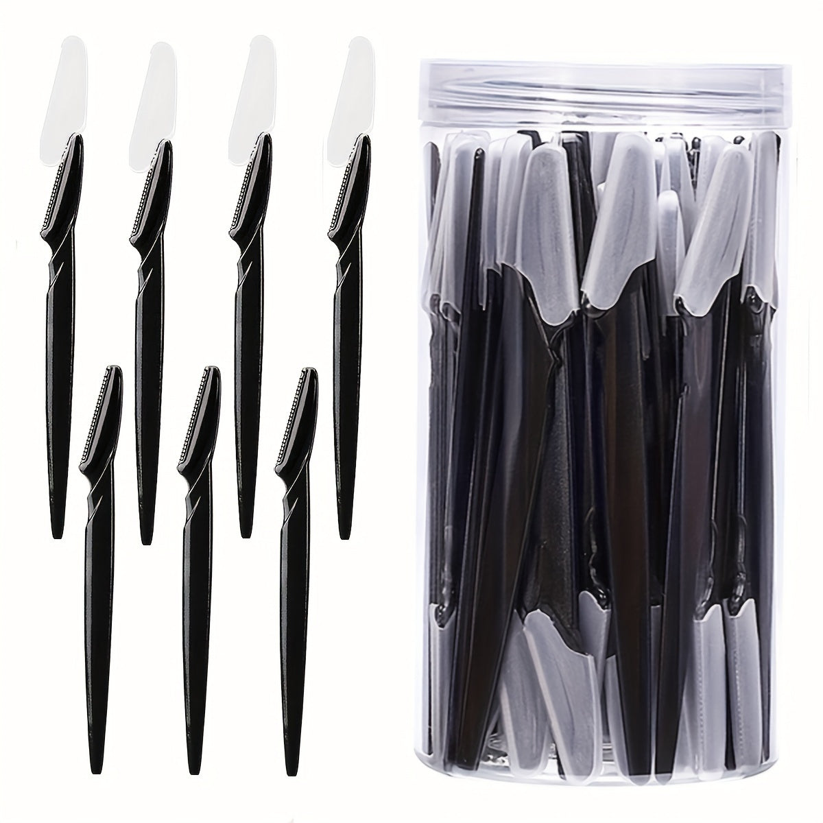 Women's Male Hypoallergenic Stainless Steel Facial Razors Black 50pcs