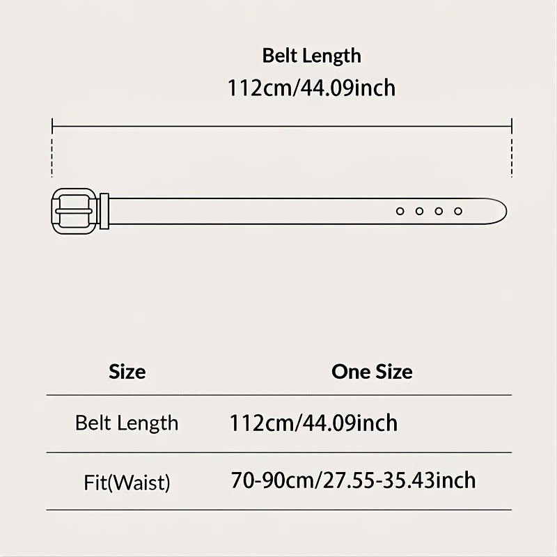 Western-Style Leather Belts for Men and Women Carved Buckle Embossed Solid Colors