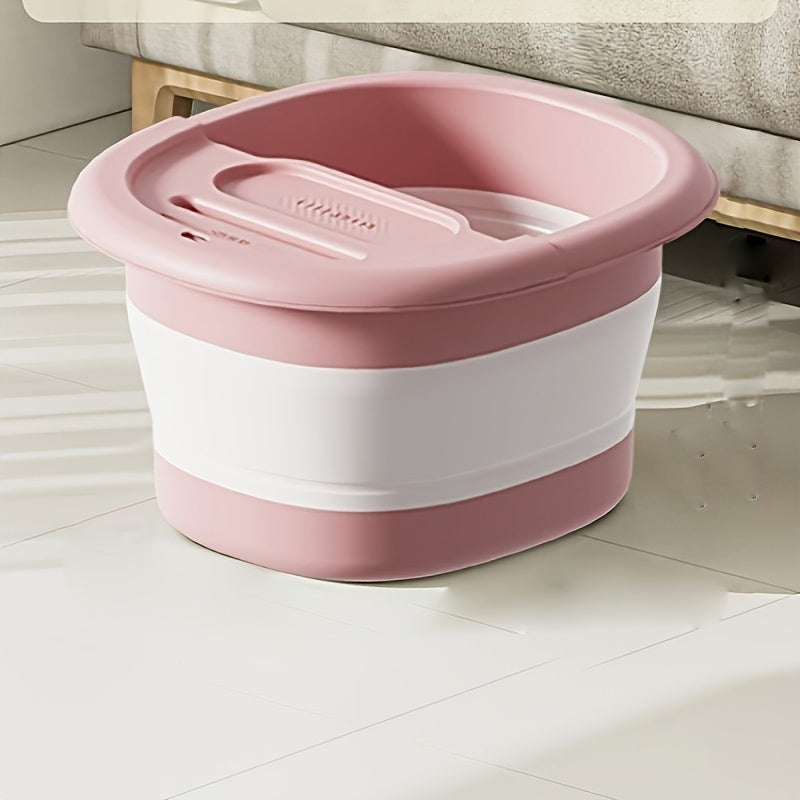 Portable Foldable Foot Bath Tub with Massage Bottom No Electricity PP Material Easy Storage