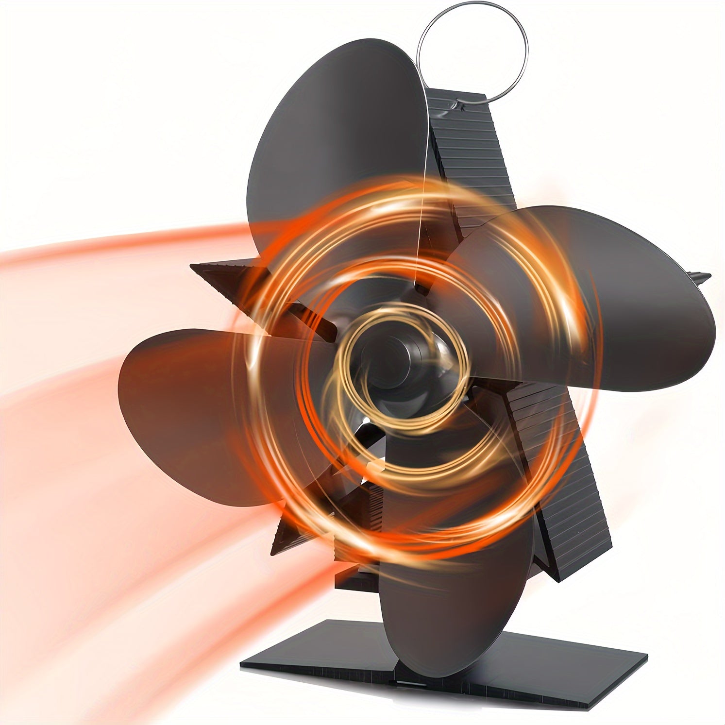 Issiqlik bilan ishlaydigan pechka ventilyatori, 4 pichoqli portativ chiqindi ventilyatori, uy qulayligini oshiradi, energiya tejashga yordam beradi va pechka ifloslanishini kamaytiradi. Siqilgan, jim va foydalanuvchi uchun qulay uy jihozi.