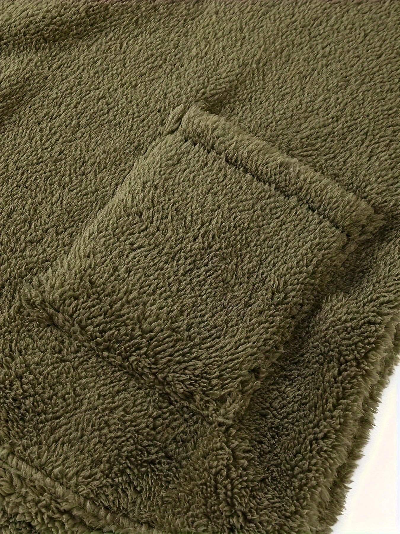 Women's Fleece Lounge Top with Pockets Crew Neck Fall Winter Solid