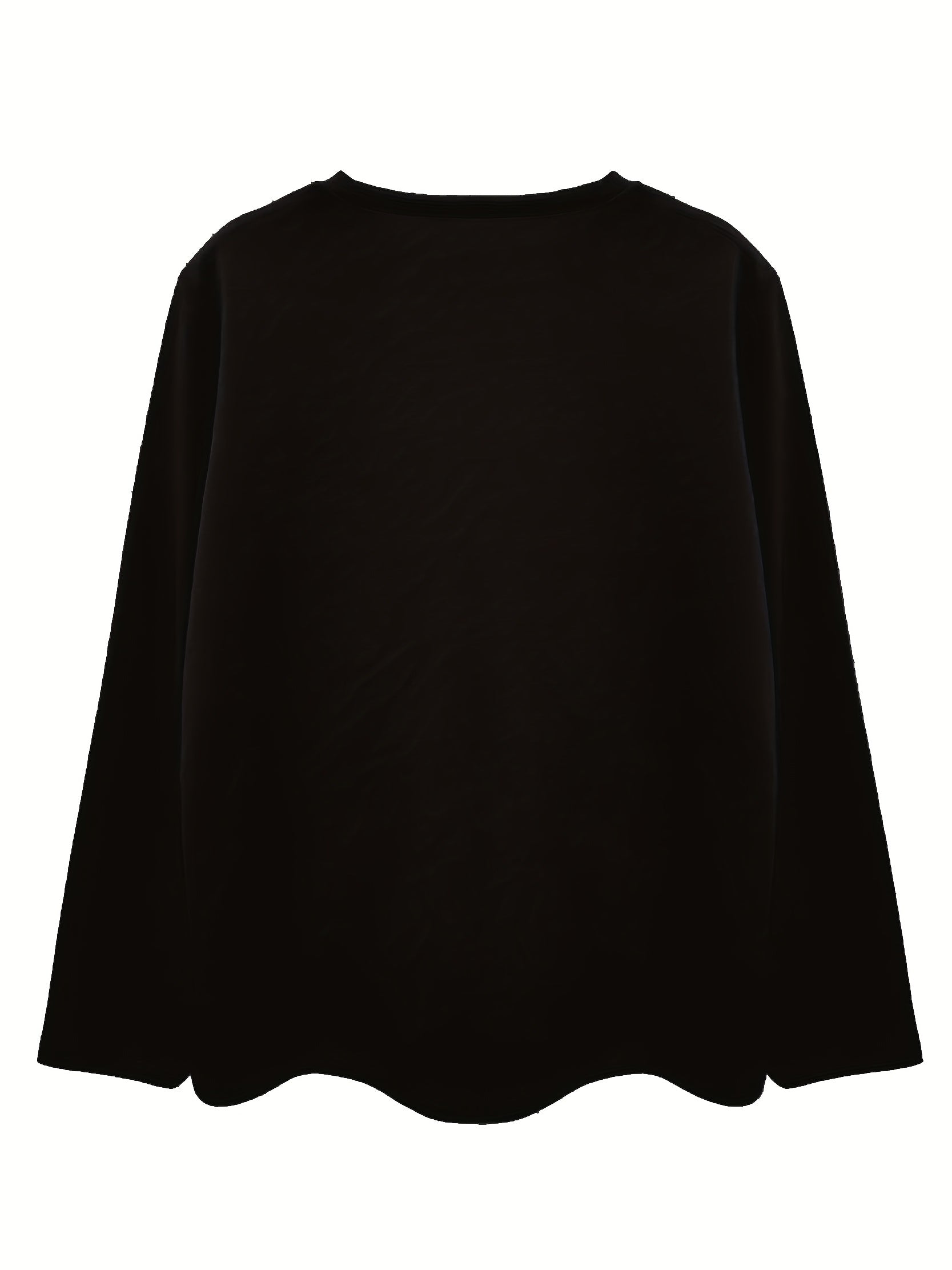 Women's Long Sleeve Cotton Crew Neck Tops - Solid Colors, Loose Fit, Fall Spring Ready