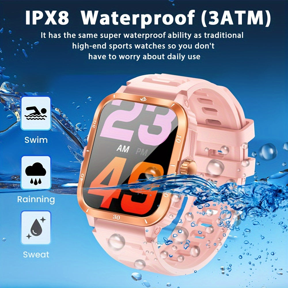 Smart Watch 4.98cm Diameter Touchscreen Fitness Tracker with Call Function and 100+ Sport Modes