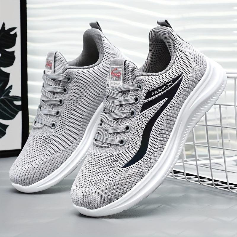 Women's Casual Sports Shoes Knitted Mesh Flat Low-Top for Outdoor Activities