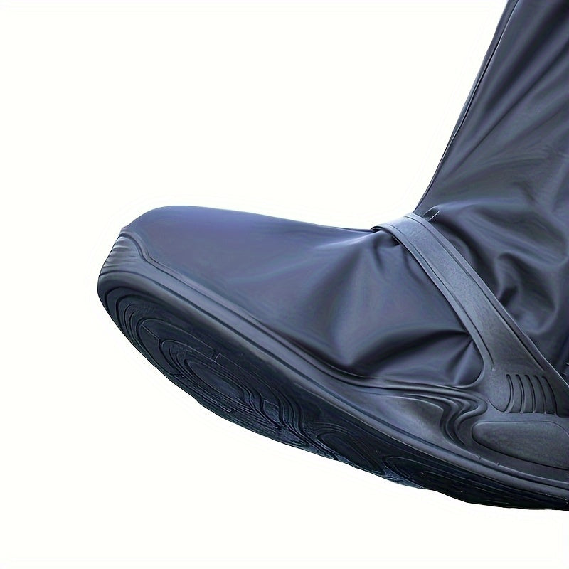 Adult Thickened PVC Rain Boots Waterproof High-Top Slip-Resistant Black