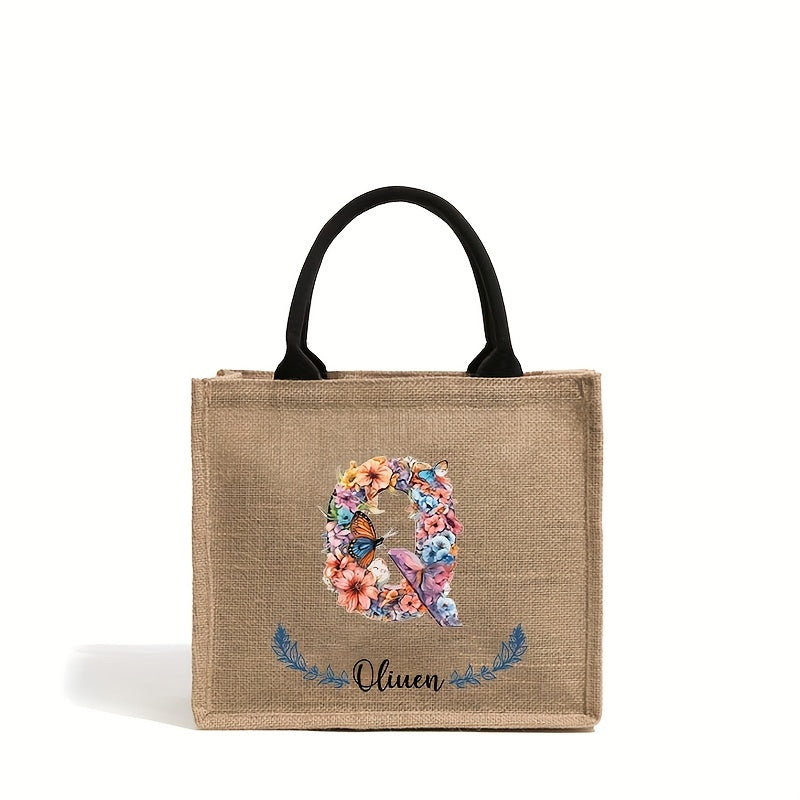 Personalized Bridesmaid Tote Bag for Weddings and Parties Lightweight Polyester Handbag