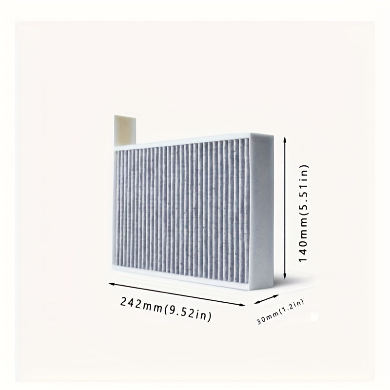 2 dona kabina havo filtri faol uglerod formaldehiddan tozalash uchun Tesla Model 3