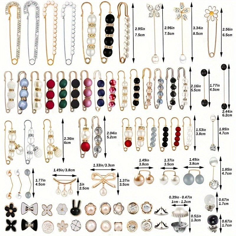 35 ta nafis turli xil brosh pinlar to'plami, metalldan yasalgan, kiyimlar, sviterlar, shlyapalar va sumkalarga bezak qo'shish uchun modaga mos keladigan notekis shakllar bilan. Minimalist va shik ko'rinishdagi aksessuarlar to'plami.