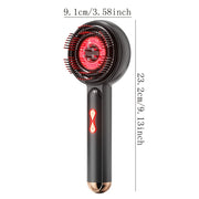 USB Rechargeable Scalp Massager Comb with 3 Modes Essential Oil Applicator Ergonomic Handle Black Rose Gold