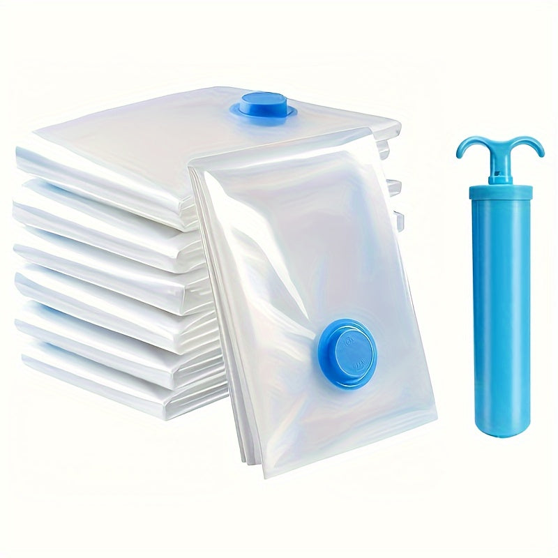 Set of 5 Vacuum Storage Bags with Hand Pump for Clothing and Bedding Space Saver