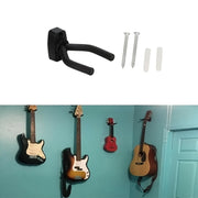 Ganchos ajustables en negro para pared para guitarra para instrumentos acústicos y eléctricos