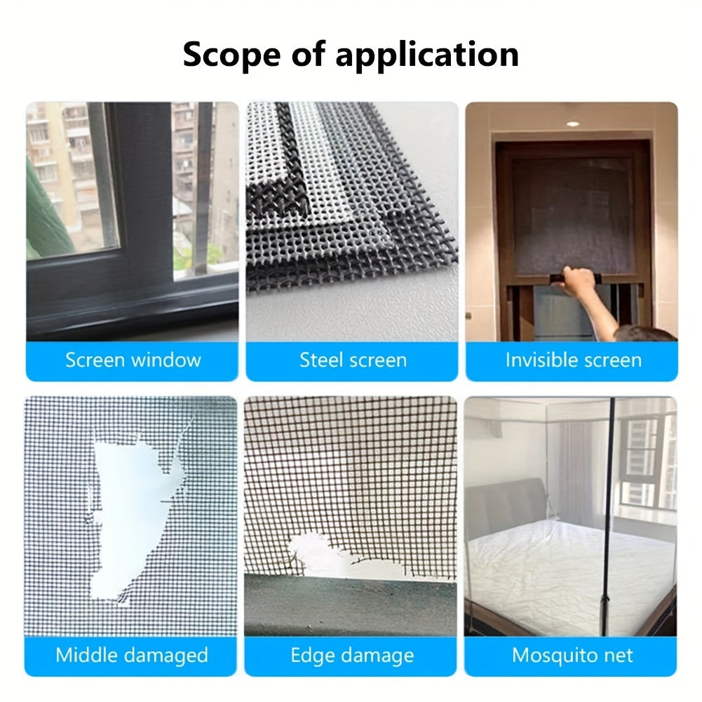 Self-Adhesive Screen Repair Patches for Windows and Doors 12 Pieces