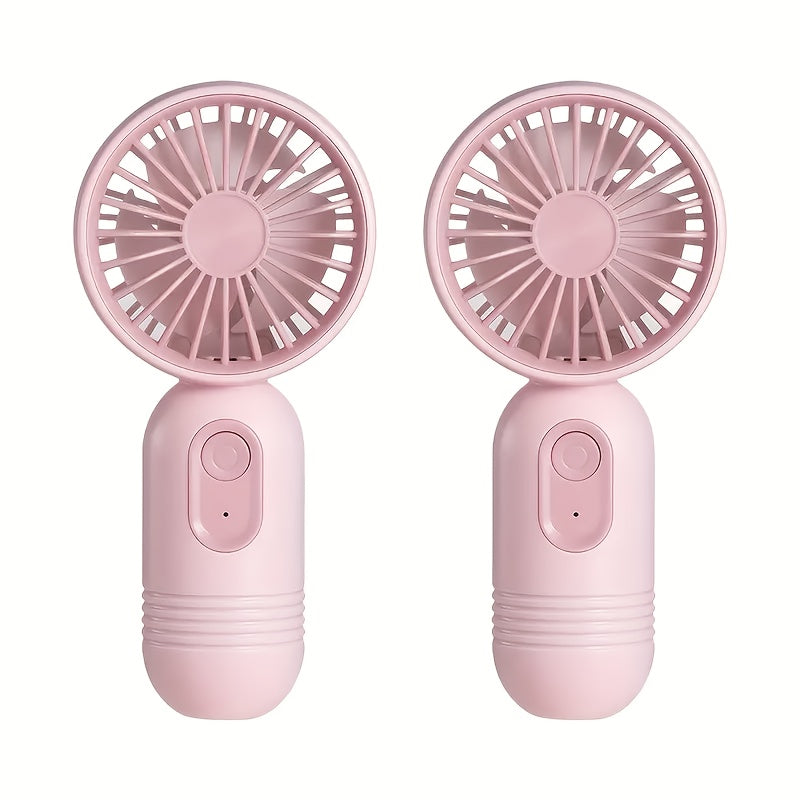 Mini Travel Personal Fan with 3 Speeds USB Rechargeable Battery Operated