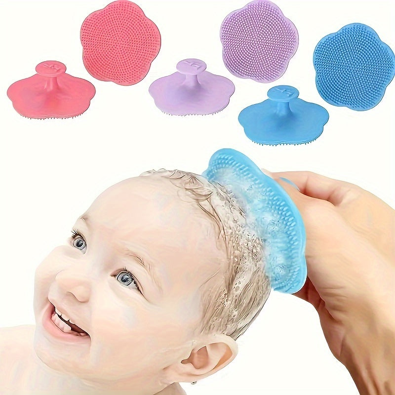 Children's Silicone Shampoo Brush for Kids Gentle Scalp Massager Exfoliator