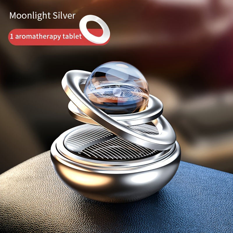 Car Interior Decoration Solar Rotating Loaves Solid Car Fragrance