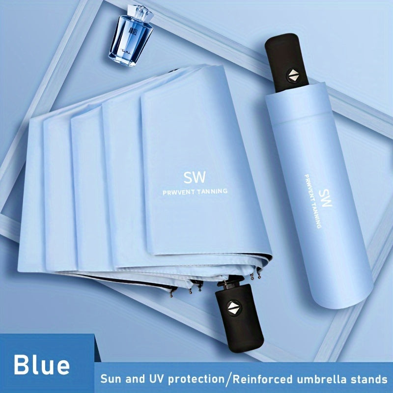 Прочный компактный зонт с автоматическим открыванием для студентов, идеален для защиты от солнца и дождя.