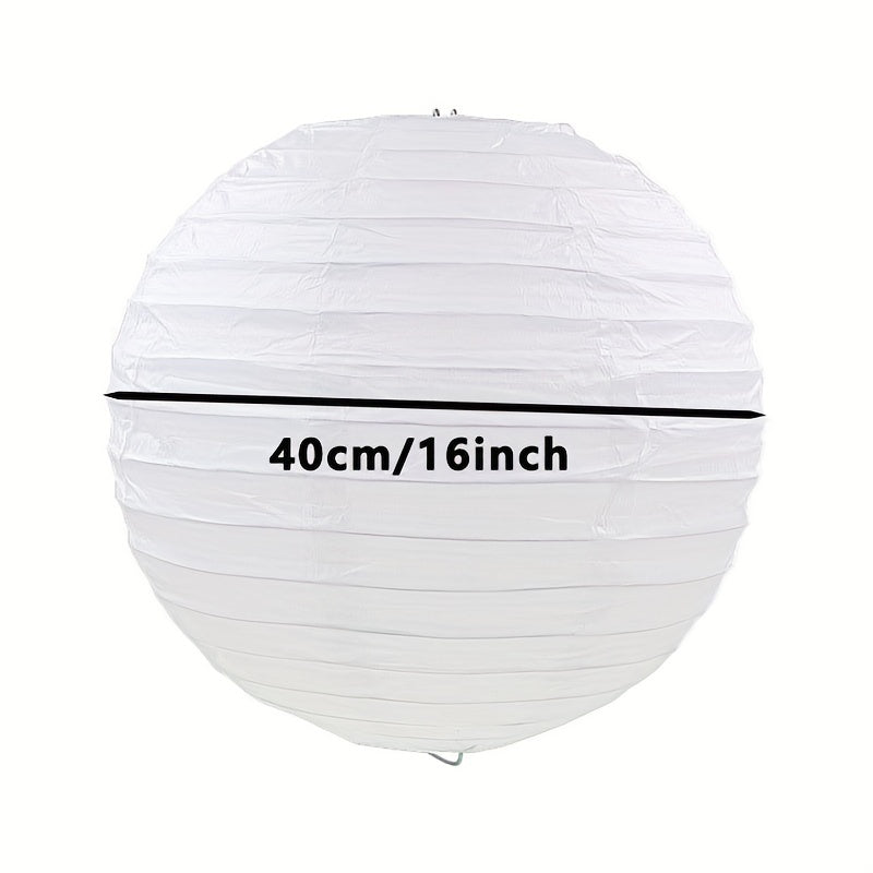 White Paper Lantern Round Hanging Wedding Party Decorations