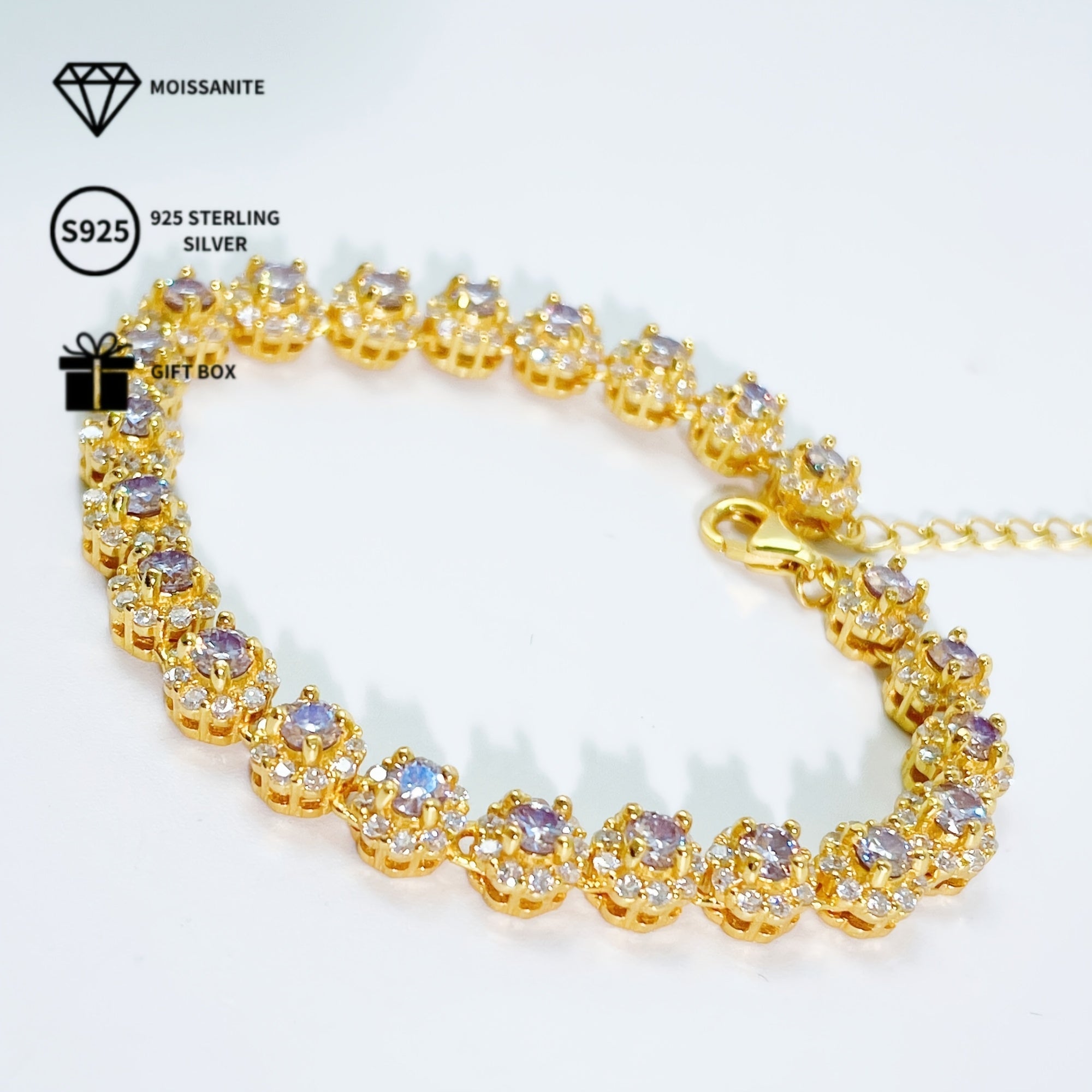 Moissanite Jewelry for Proposals and Celebrations Blue Pink Purple Shades