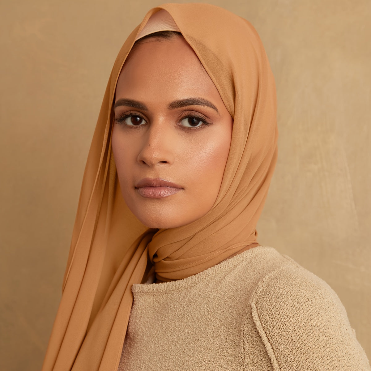 Women's Solid Color Chiffon Scarf - Lightweight and Breathable, Elegant and Simple Style, Windproof and Sun Protection Shawl