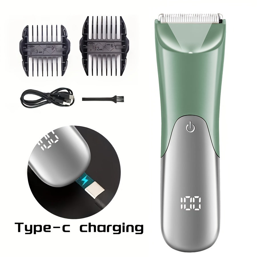 Men's body hair trimmer electric shaver USB rechargeable 500mAh battery