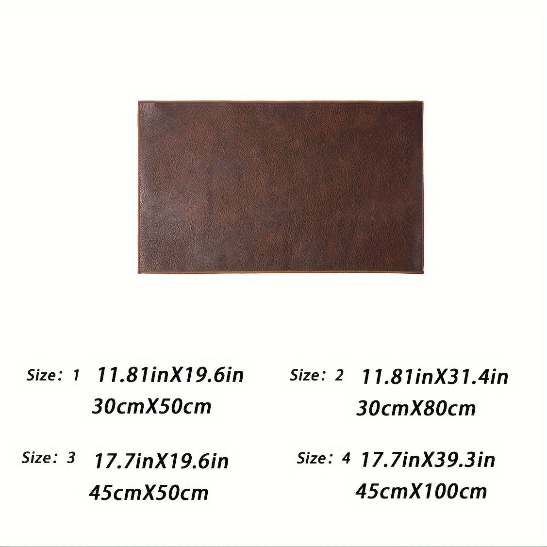 Waterproof Faux Leather Double-Sided Table Runner in 4 Sizes for Home Decor