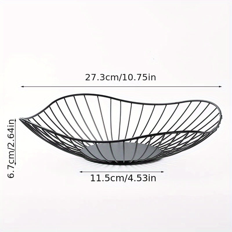 Metal Fruit Bowl for Serving and Storage Decorative Display Rack for Dining Table