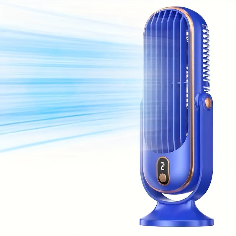 720° Oscillation Table Fan with Dual Motors, 5-Speed, USB Charging