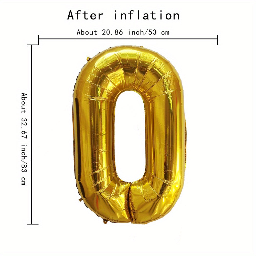 Large Gold Aluminum Film Balloon 101.6cm for Birthday Party Decorations
