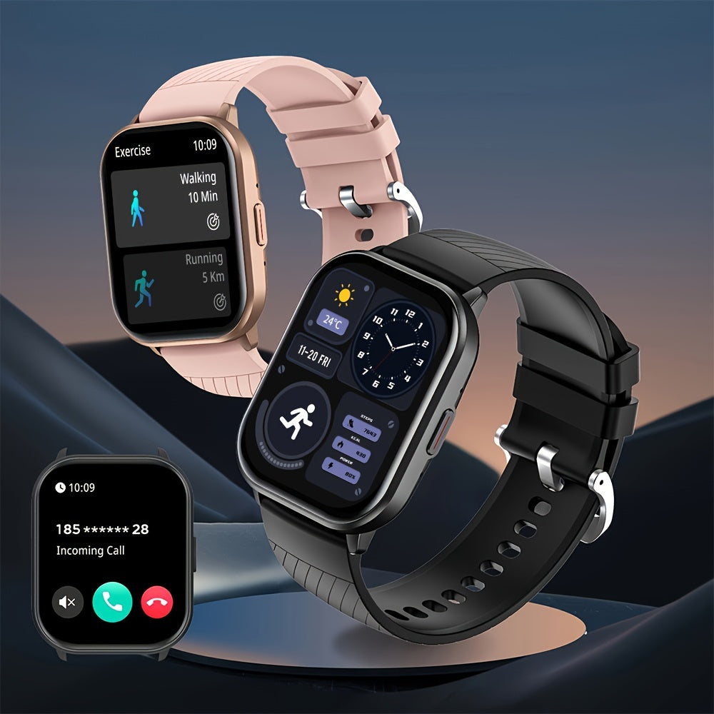 PEJE Aqlli Soat 5.11 sm TFT Sensorli Ekran, Suvga chidamli, Simsiz qo'ng'iroq qilish, 100+ rejim bilan Sport Fitness Kuzatuvchi, 280mAh qayta zaryadlanadigan batareya, Silika Gel Kamar, JL7012F6 Chip, 240p