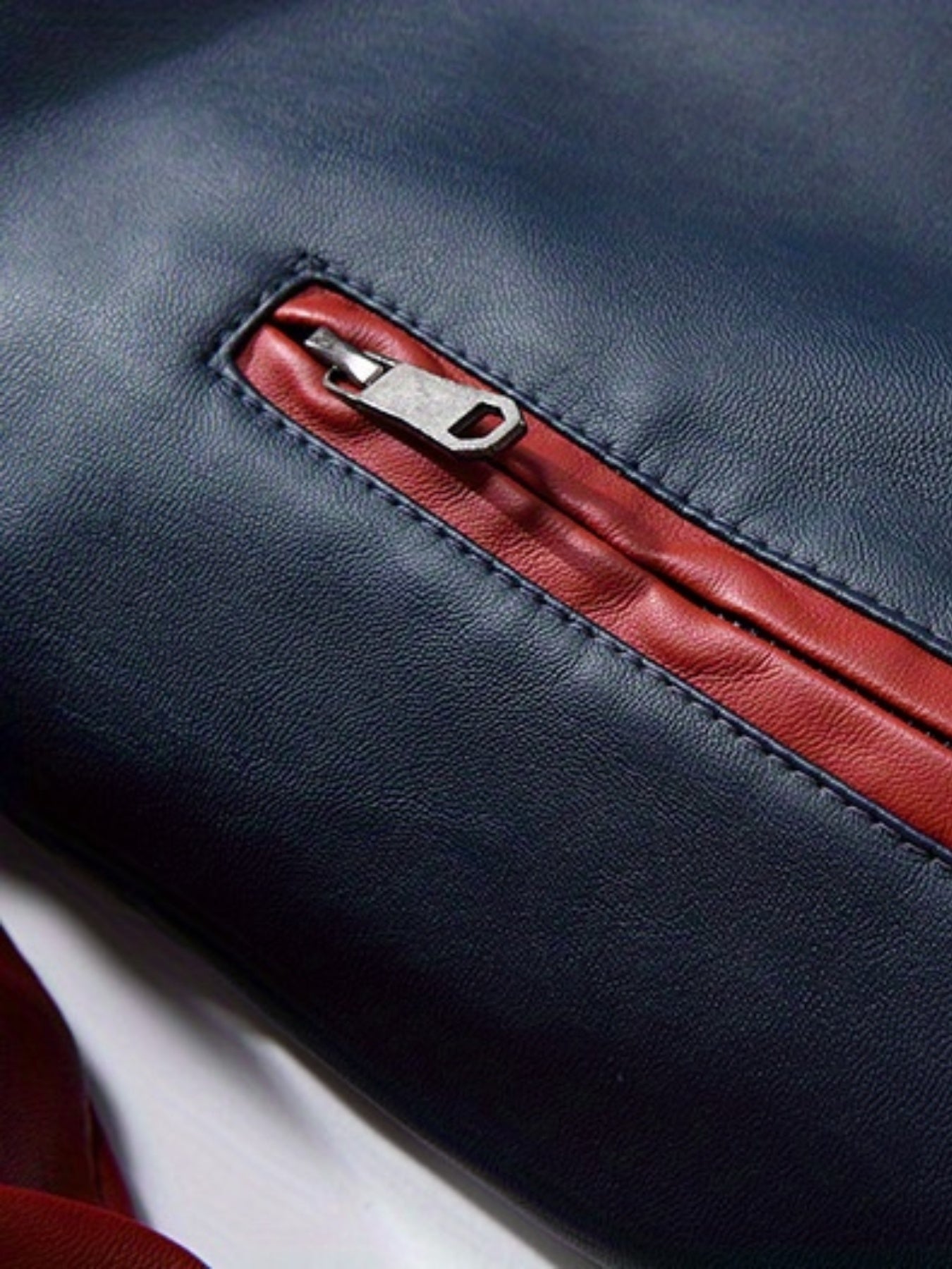 Plus Size Oversized PU Baseball Jacket for Men with Letter R Print Spring Autumn