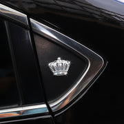 2-Pack Crystal Crown Car Decorations Adhesive Rhinestone Auto Interior Exterior