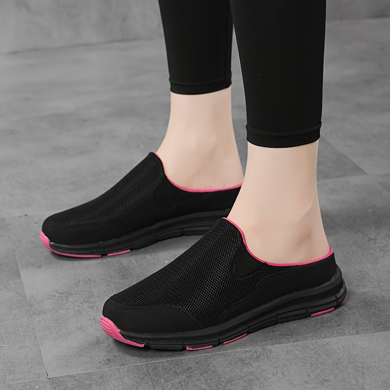 Women's Plus Size Slip-On Sneakers Breathable Mesh Lightweight Casual Shoes