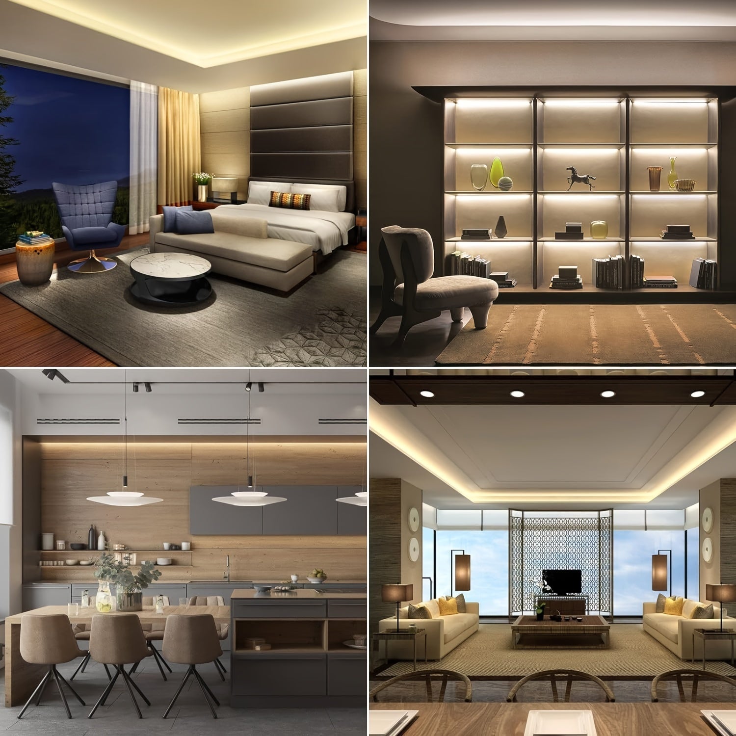 5m COB LED Strip Lights Flexible Night Lighting for Bedroom Kitchen Stairs White Warm Cool