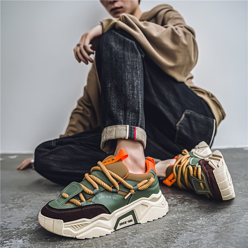 Unisex All-Season Casual Sports Sneakers with Rubber Sole and Lace Closure