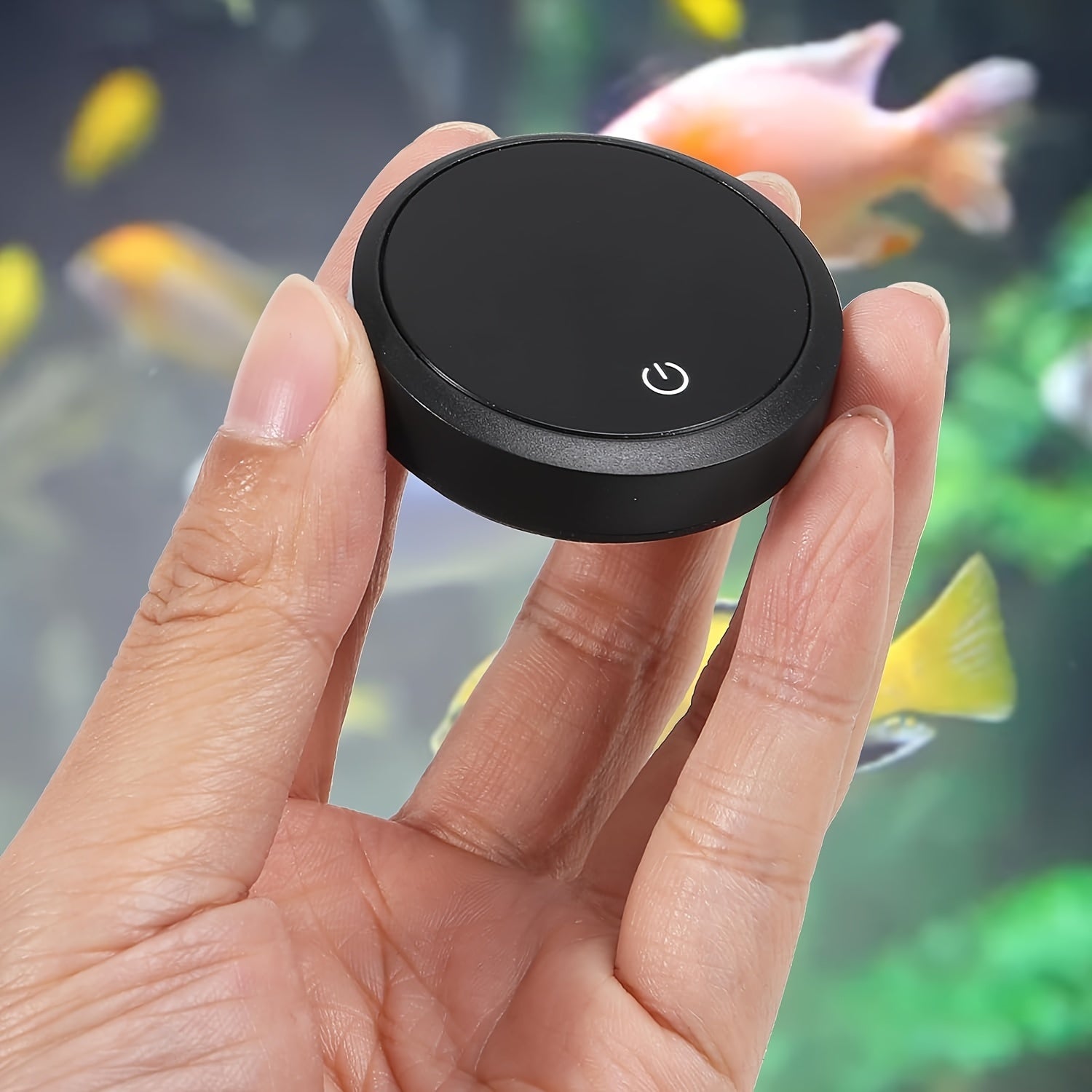 Termómetro digital LCD redondo mini para monitoreo de temperatura en acuarios