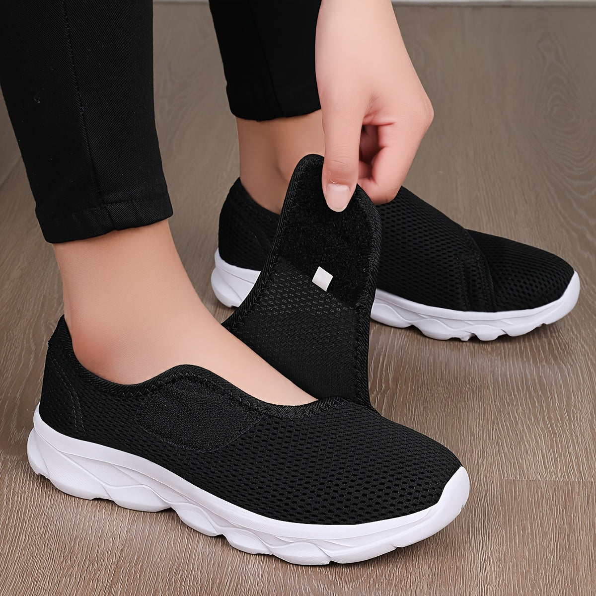 Women's Orthopedic Breathable Walking Shoes Wide Feet Swollen Feet Adjustable Straps